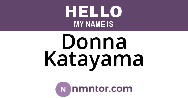 Donna Katayama