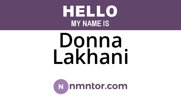 Donna Lakhani