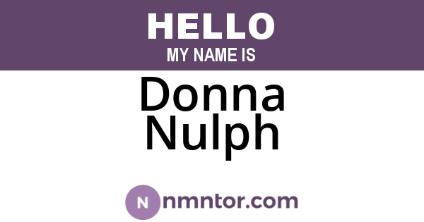 Donna Nulph