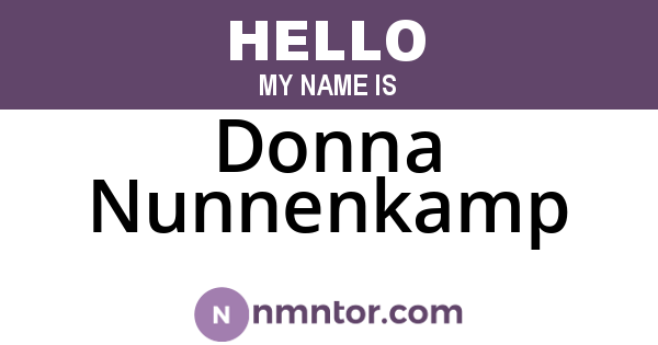 Donna Nunnenkamp