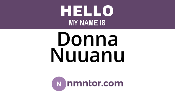 Donna Nuuanu