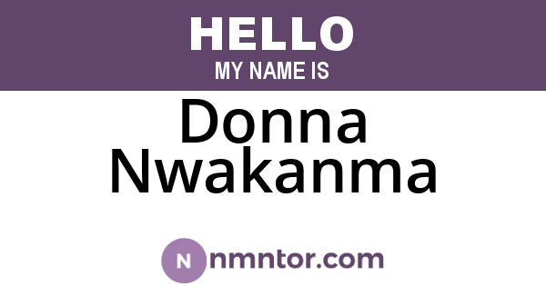 Donna Nwakanma