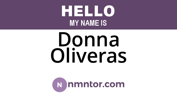 Donna Oliveras