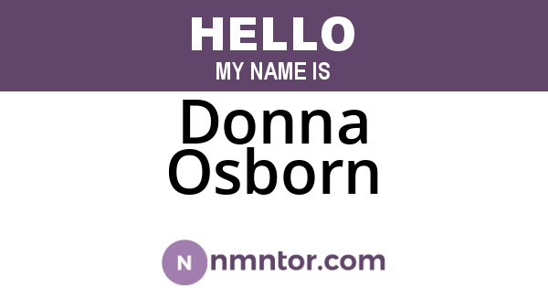 Donna Osborn