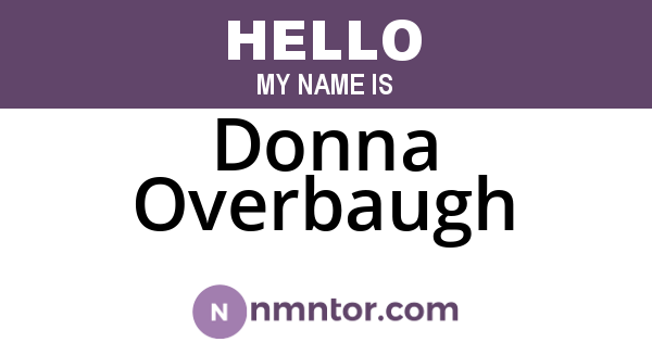 Donna Overbaugh