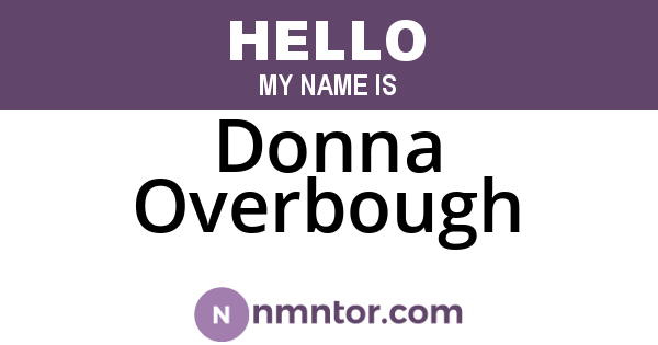 Donna Overbough