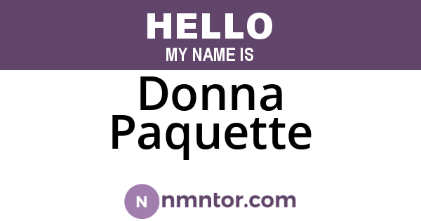 Donna Paquette