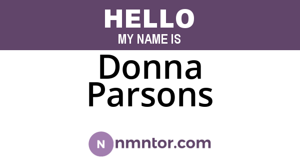 Donna Parsons