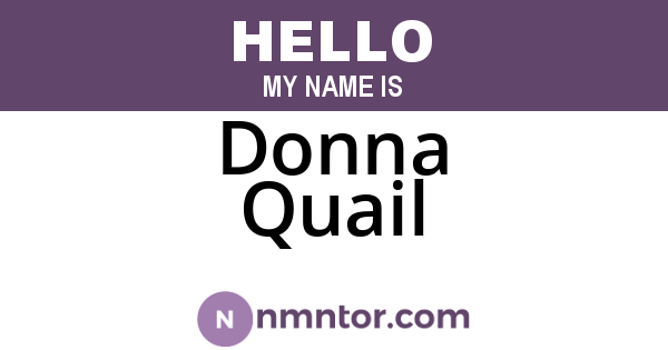 Donna Quail