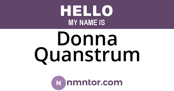 Donna Quanstrum