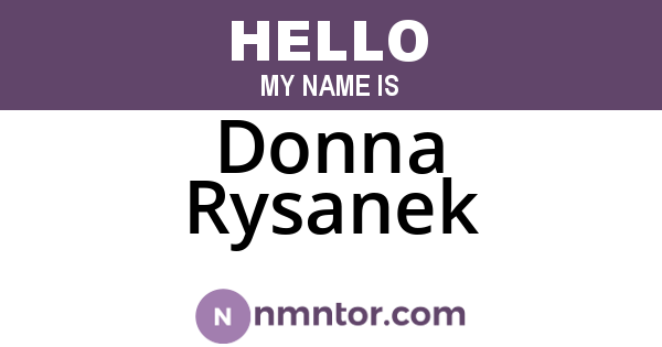 Donna Rysanek