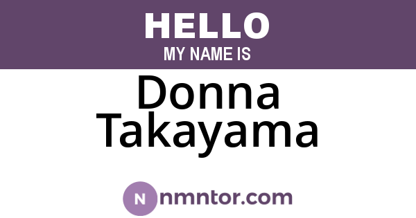 Donna Takayama