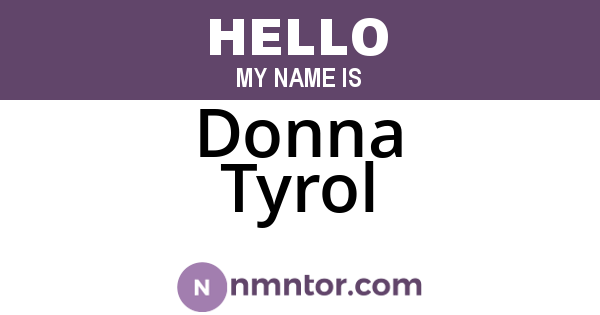 Donna Tyrol