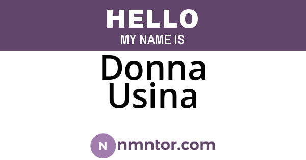 Donna Usina