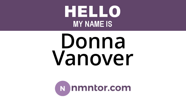 Donna Vanover
