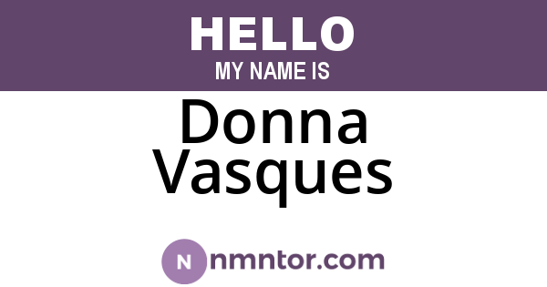 Donna Vasques