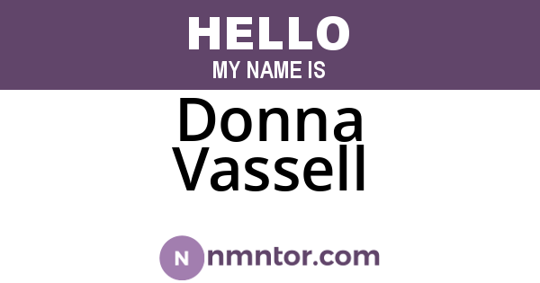 Donna Vassell