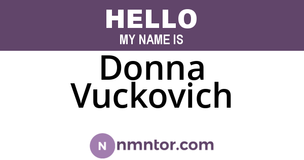 Donna Vuckovich