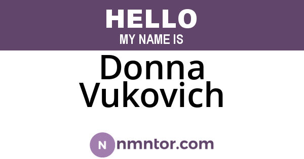 Donna Vukovich