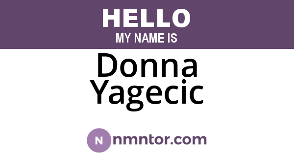 Donna Yagecic