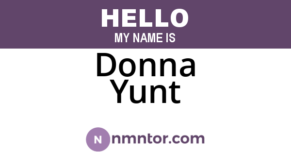 Donna Yunt