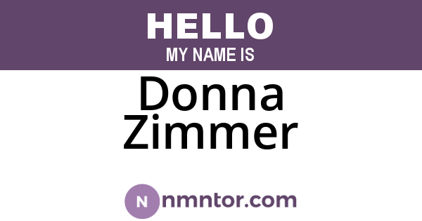 Donna Zimmer