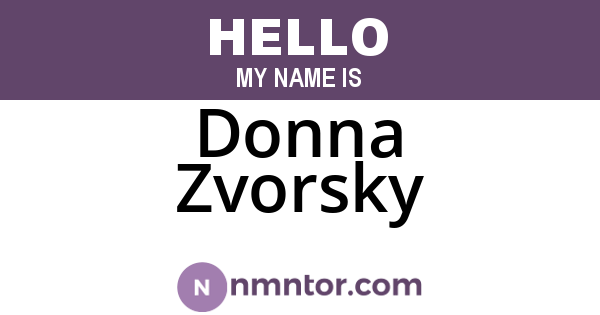 Donna Zvorsky