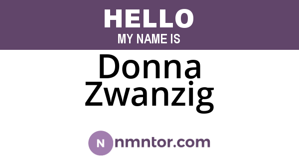 Donna Zwanzig