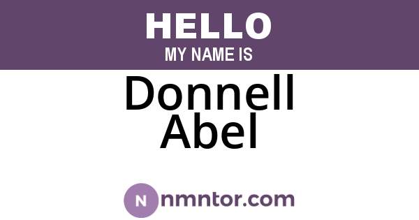 Donnell Abel