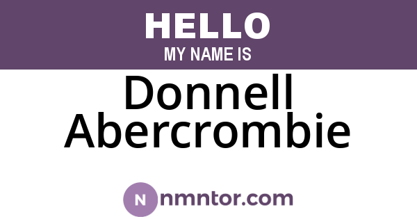 Donnell Abercrombie