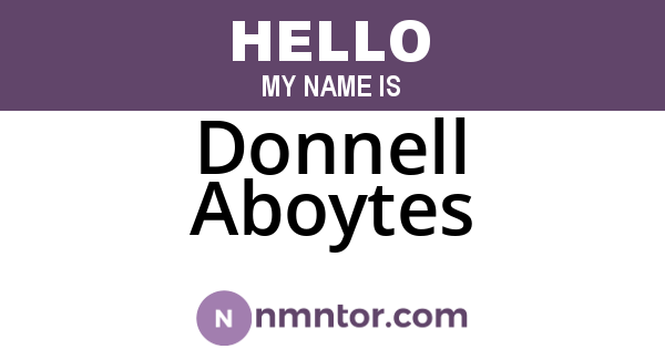Donnell Aboytes