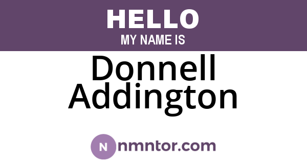 Donnell Addington