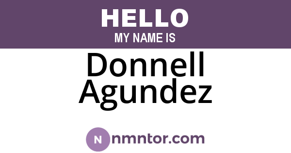 Donnell Agundez