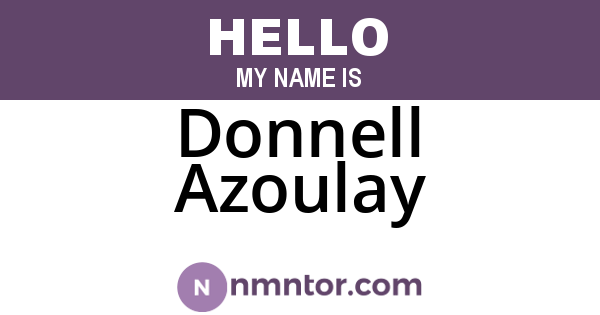 Donnell Azoulay