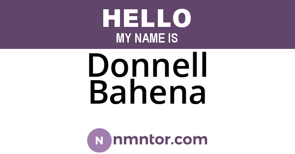 Donnell Bahena