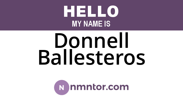 Donnell Ballesteros