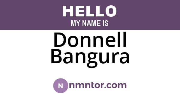 Donnell Bangura