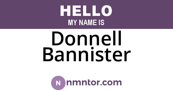 Donnell Bannister