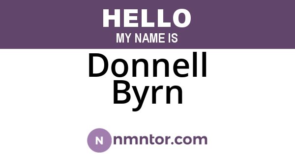 Donnell Byrn