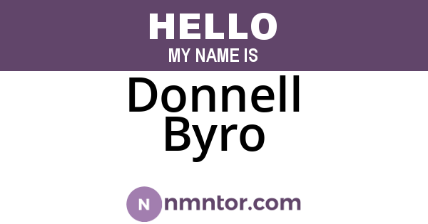 Donnell Byro