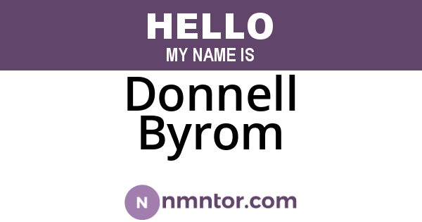 Donnell Byrom