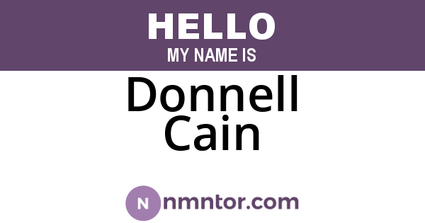 Donnell Cain