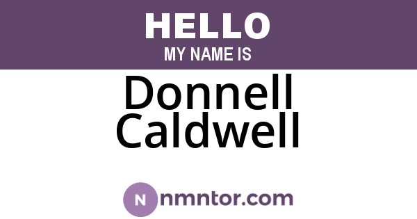 Donnell Caldwell