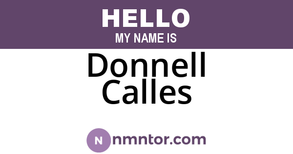 Donnell Calles