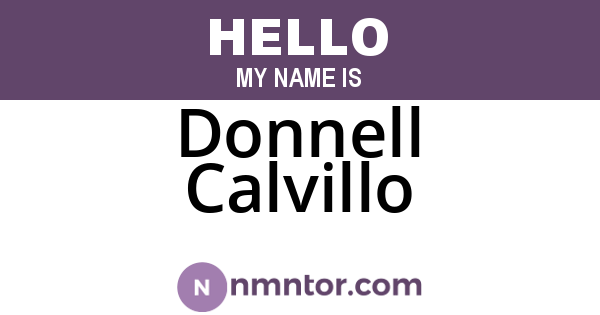 Donnell Calvillo