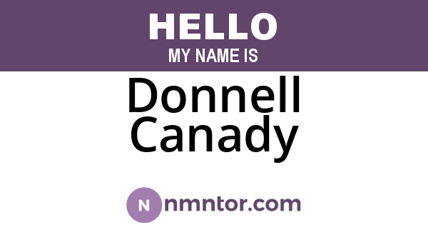 Donnell Canady