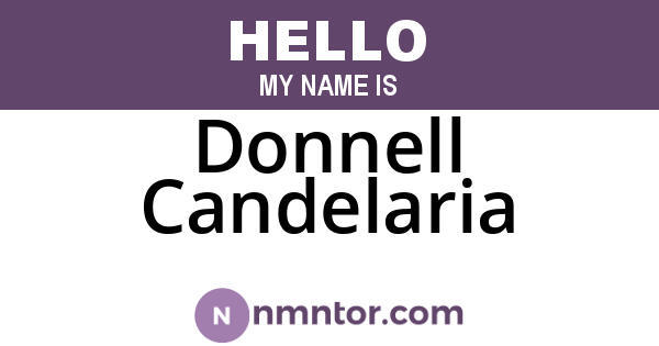 Donnell Candelaria