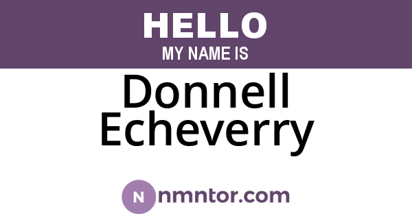 Donnell Echeverry