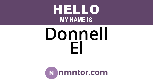 Donnell El