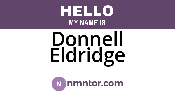 Donnell Eldridge